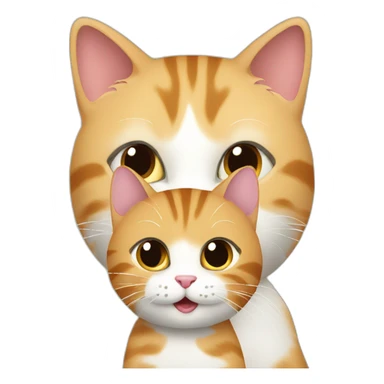 cat with mom sticker
