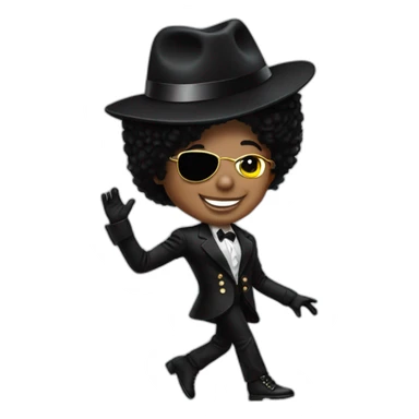 Micheal Jackson doing moonwalk sticker