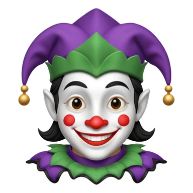 make a black and white jester sticker