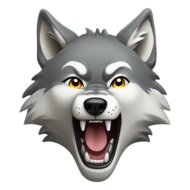 female wolf growling sticker