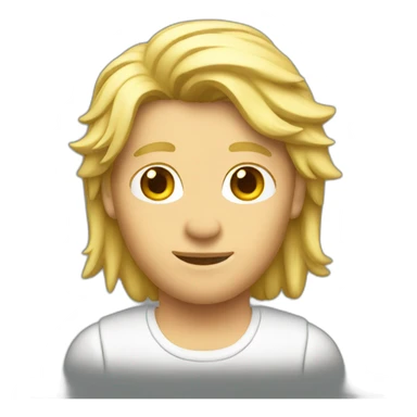 Blonde mullet sticker