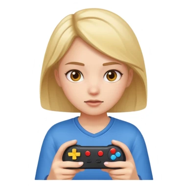 Girl playing game sticker