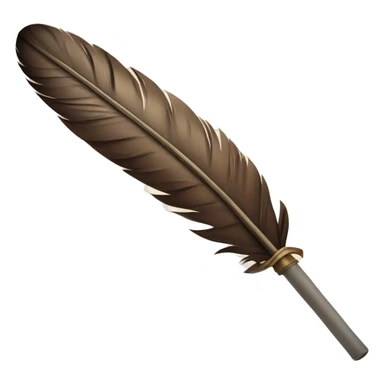 writing quill sticker