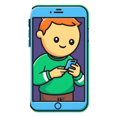 Person chatting with a bot on WhatsApp through iPhone sticker