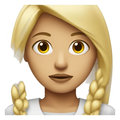 very serious blond girl  sticker