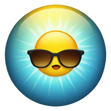 sun with sunglasses sticker