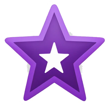 purple check mark in a star sticker