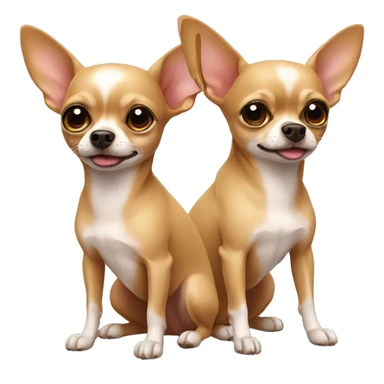 Two tan chihuahuas  sticker