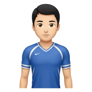 mach mir eine sportiliche männliche person mit schwarzen haaren sticker