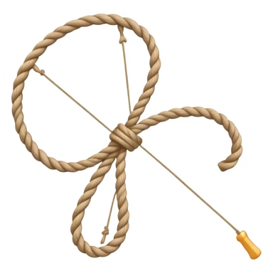  Simple thin bow made of rope sticker