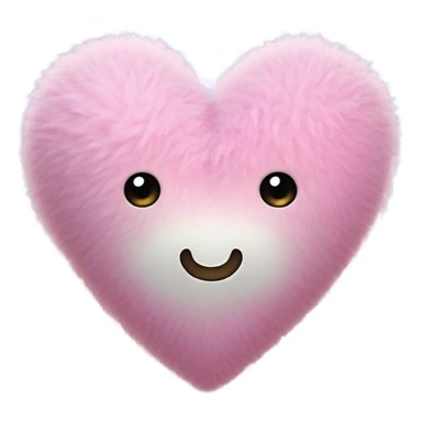 fuzzy heart emoji  sticker