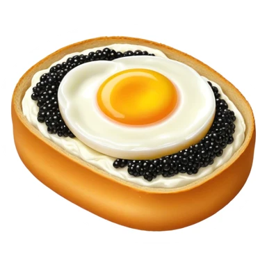 Bread with caviar and egg sticker