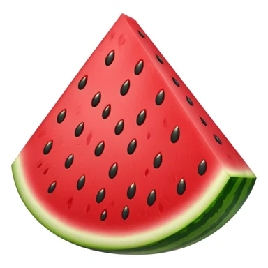 Cartoon Watermelon triangle one slice sticker