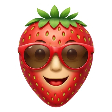 Fruit with Sunglasses, strawberry sticker