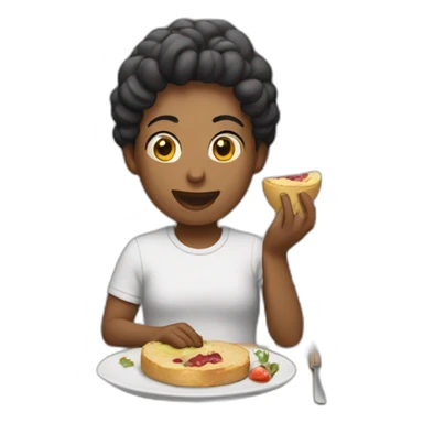 Mijer comiendo berenjena sticker