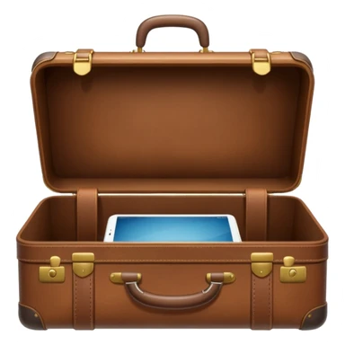 Suitcase half-open sticker