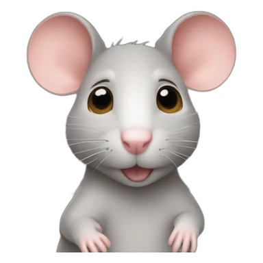 rat qui dit « je t’aime nanou » sticker