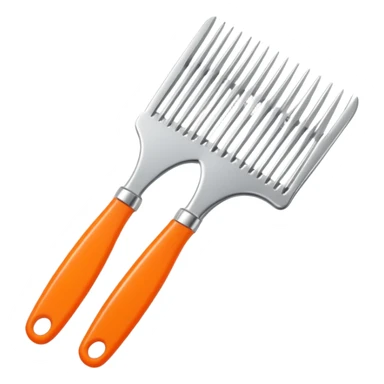 Orange comb Metal tail comb sticker