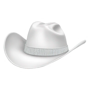 white diamante cowboy hat sticker
