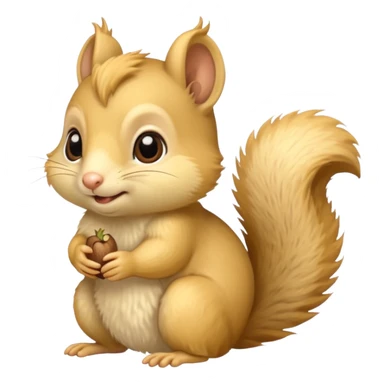 a light yellow baby squirrel  sticker