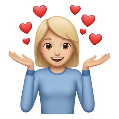 throwing up hearts sticker