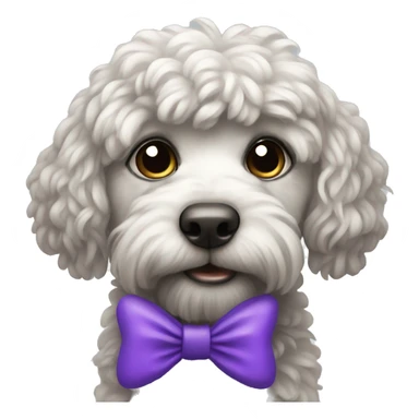 Great doodle with purple bow  sticker