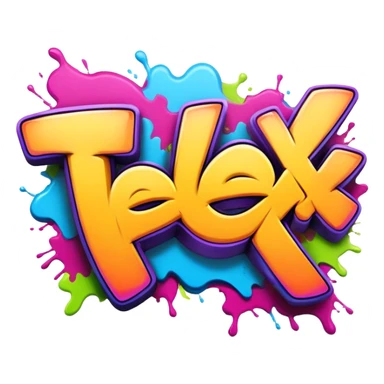 Graffiti the word flex sticker