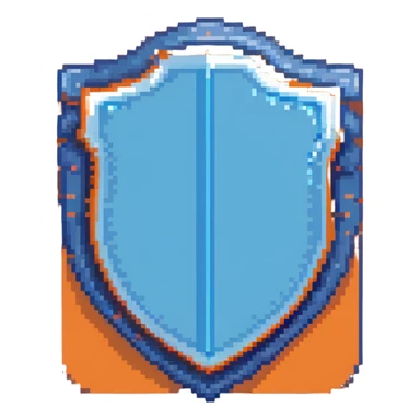simple blue magical code shield with aura sticker