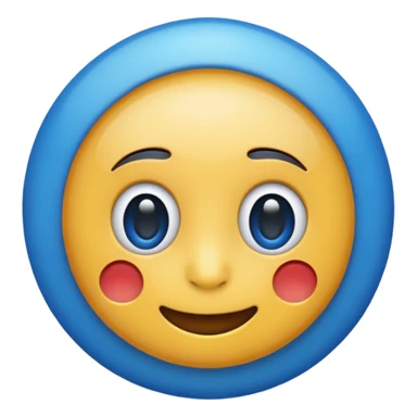 Blue emoji sticker