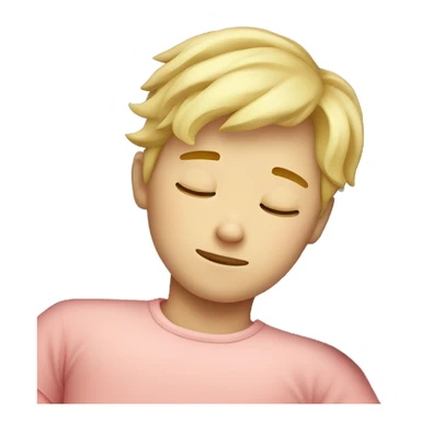 blond cute boy sleeping sticker