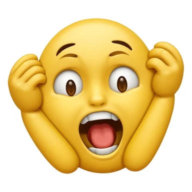 Normal yellow emoji face pretending to choke itself  sticker