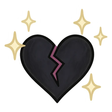 emo heart with pastel yellow sparkles sticker