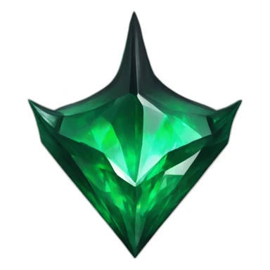 Emerald diamond horn black unidragon head sticker