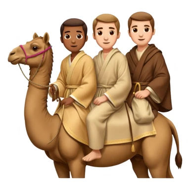 three wise men on camels sticker