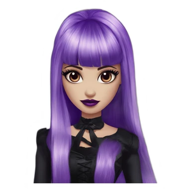 Elissabat-vampire-monsterhigh-goth-romantic-bangs-hair-purple-black sticker