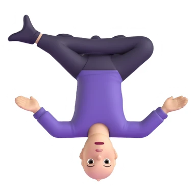 a white person with their body turned upside down on a black background sticker