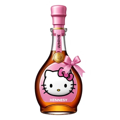 hello kitty edition of Hennessy sticker