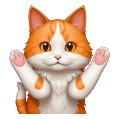 Fingers in cat sticker