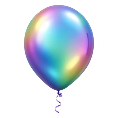 Iridescent big giant glistening glossy sparkly shiny glittery balloon  sticker
