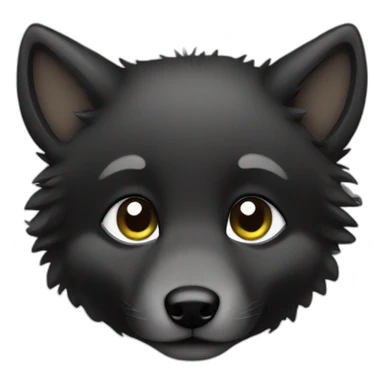 baby black Wolf sticker