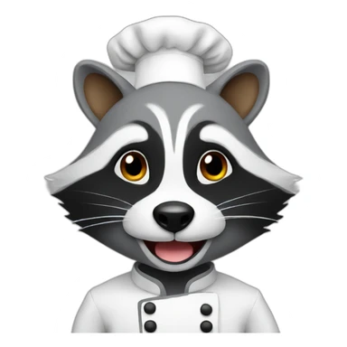 Raccoon chef sticker