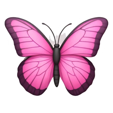 pink butterfly flying sticker