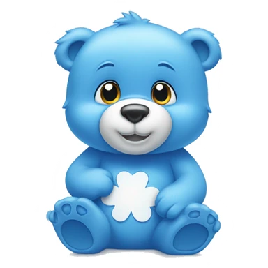 Blue care bear sticker