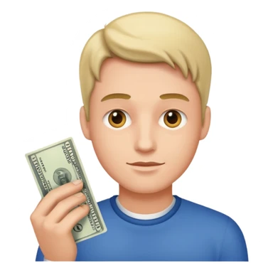 un homme avec une bil sticker