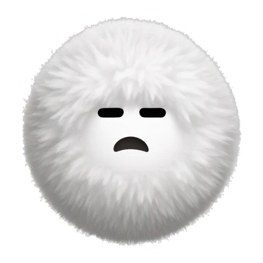 regular white pompom ball with no face sticker