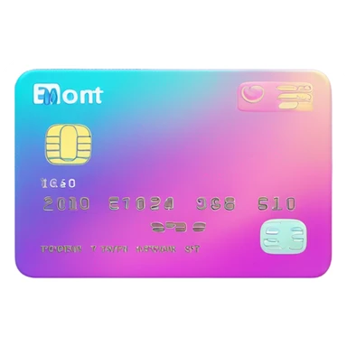 Vaporwave color themed credit card emoji, DO NOT INCLUDE NUMBERS OR TEXT sticker