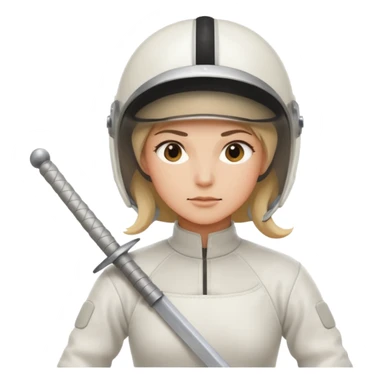 fencer woman sticker