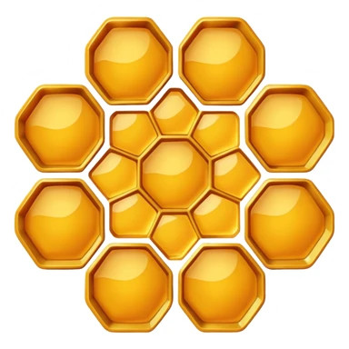honeycomb cluster of hexagonal cells sticker