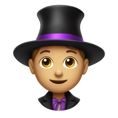 a child in a magician's hat sticker