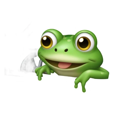 Frog driving cute sticker